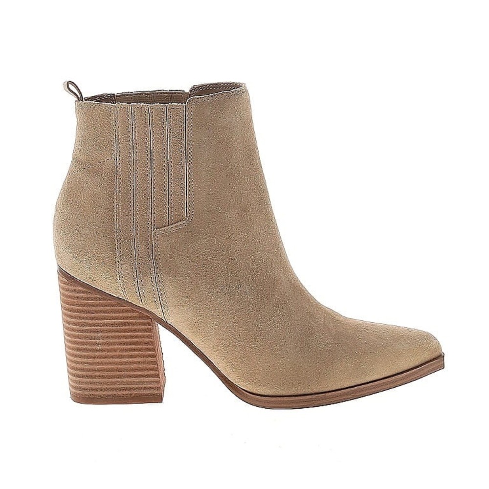 Marc Fisher Oshay Pointed-Toe Suede Ankle Boots 8.5